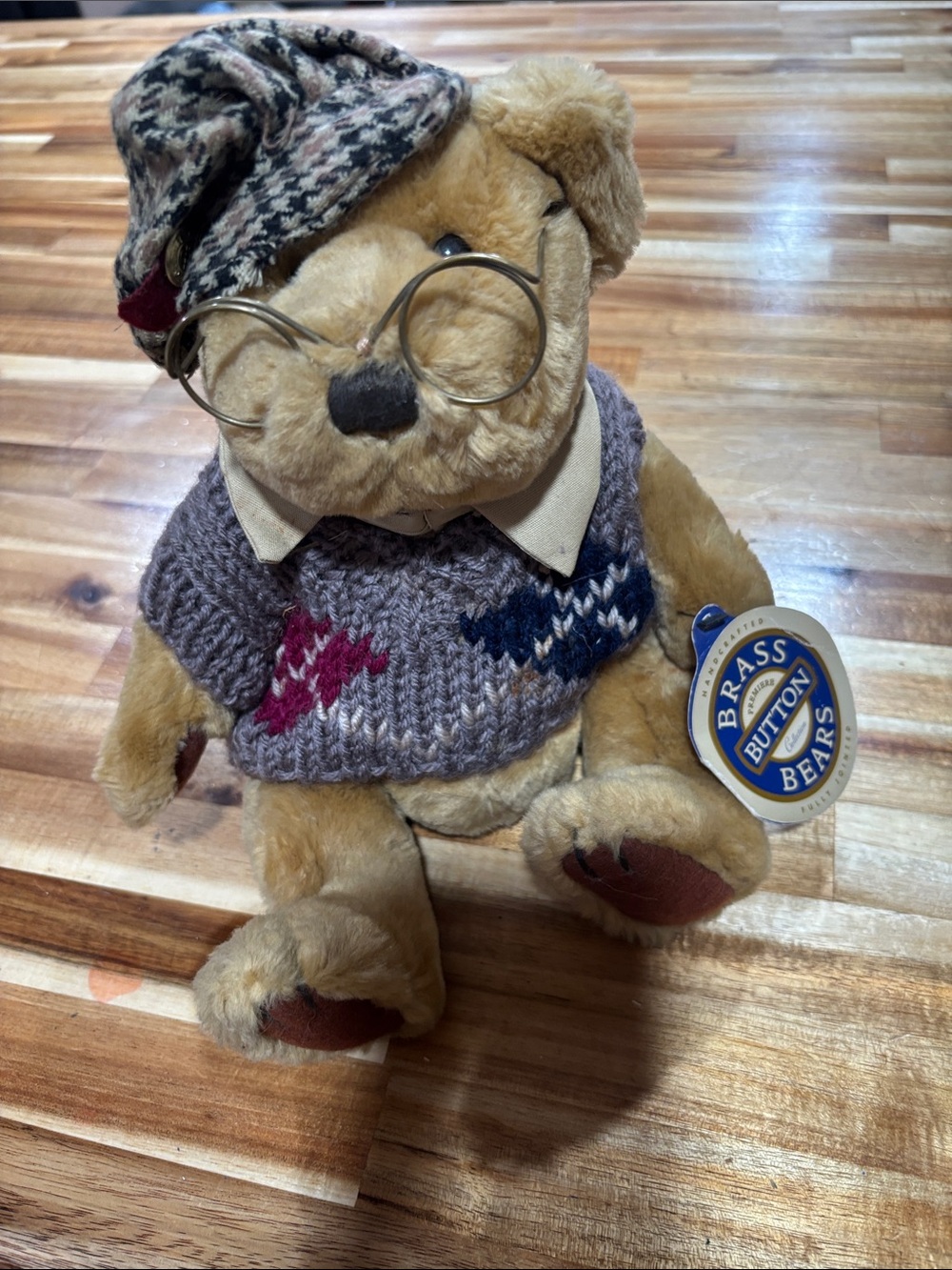Brass Button Bears, Rare Sherwood Long Life 1996, jointed